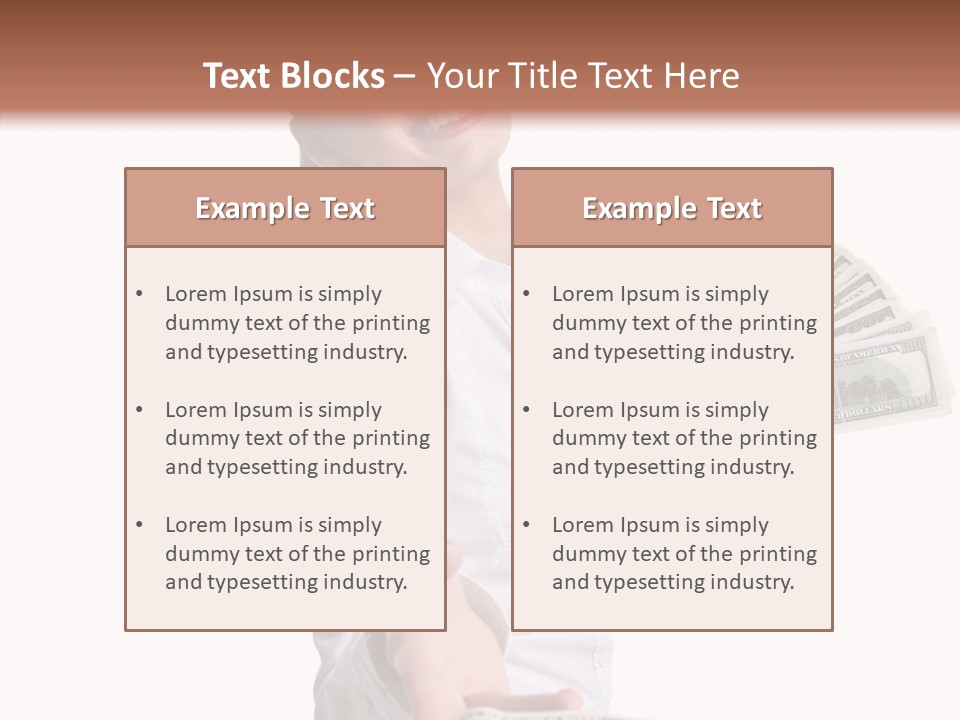 Shopping Face Success PowerPoint Template
