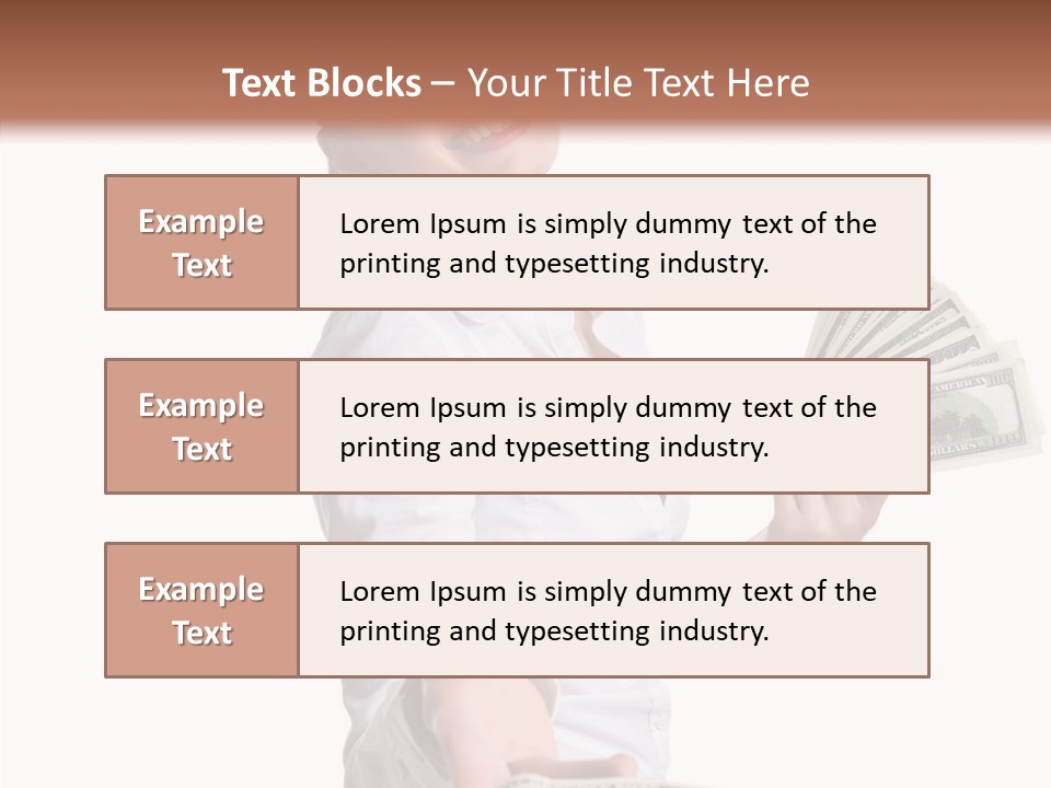Shopping Face Success PowerPoint Template