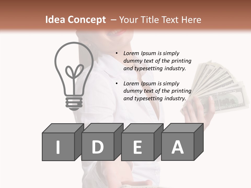 Shopping Face Success PowerPoint Template