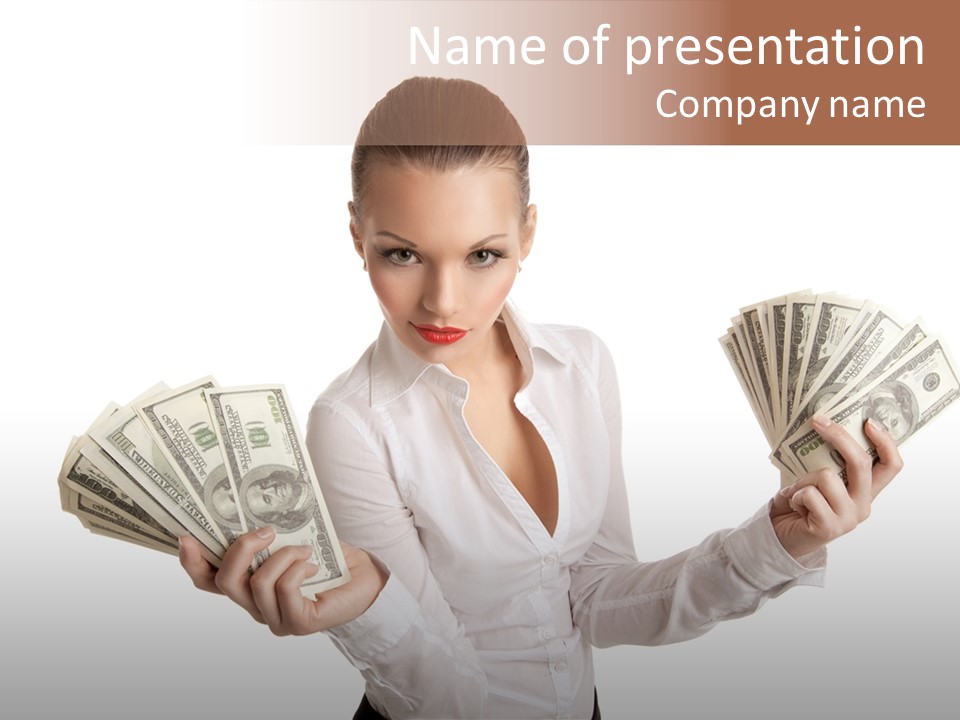 Financial Concept Caucasian PowerPoint Template