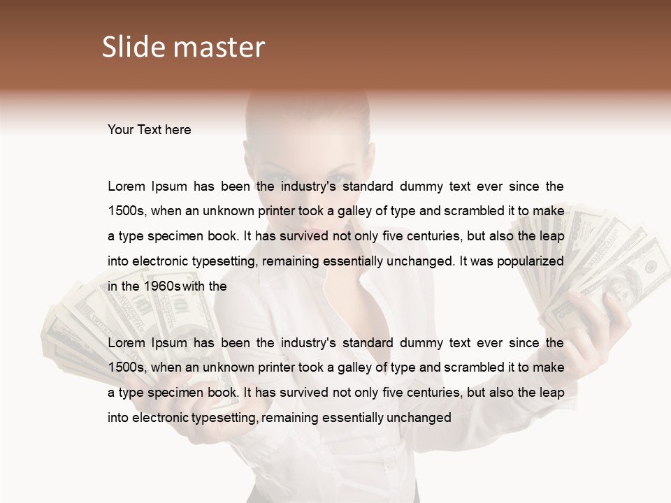 Financial Concept Caucasian PowerPoint Template