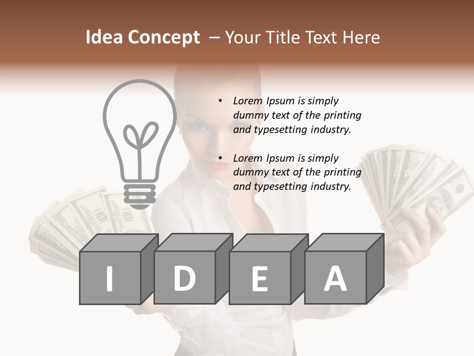 Financial Concept Caucasian PowerPoint Template