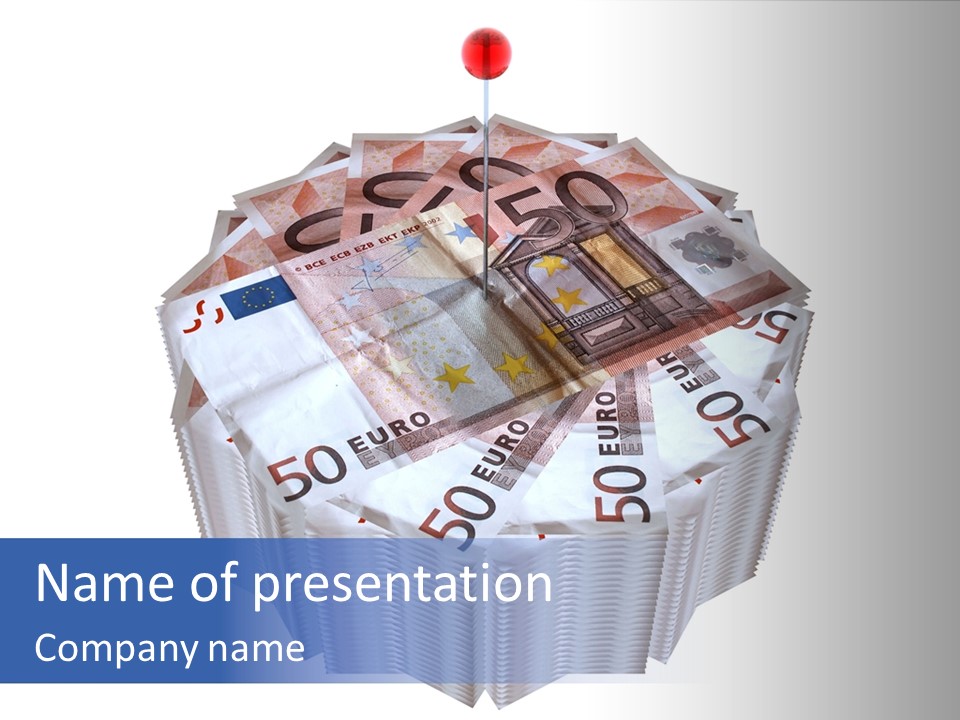 Note Bills Wad PowerPoint Template