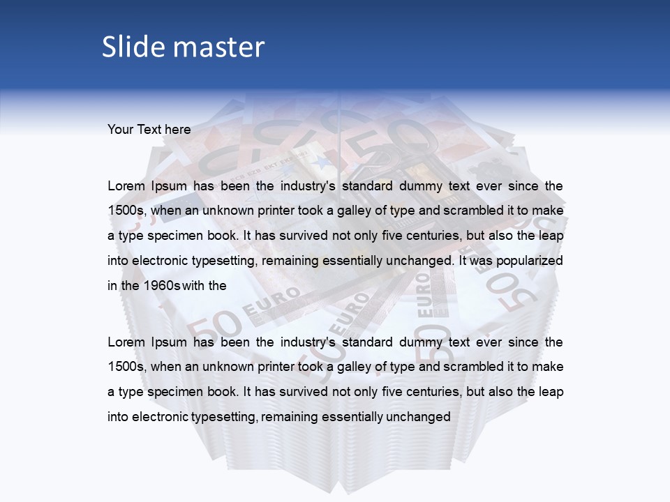 Note Bills Wad PowerPoint Template