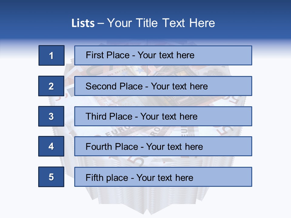 Note Bills Wad PowerPoint Template