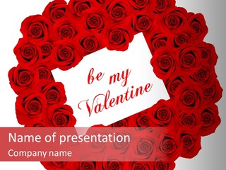 Valentine Love Red PowerPoint Template