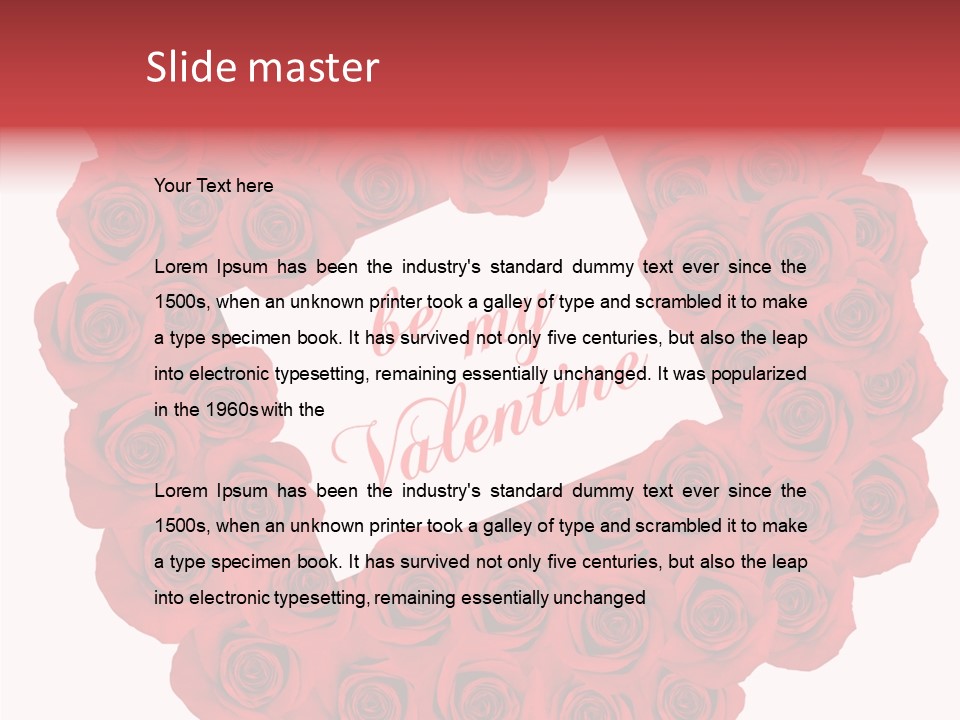 Valentine Love Red PowerPoint Template