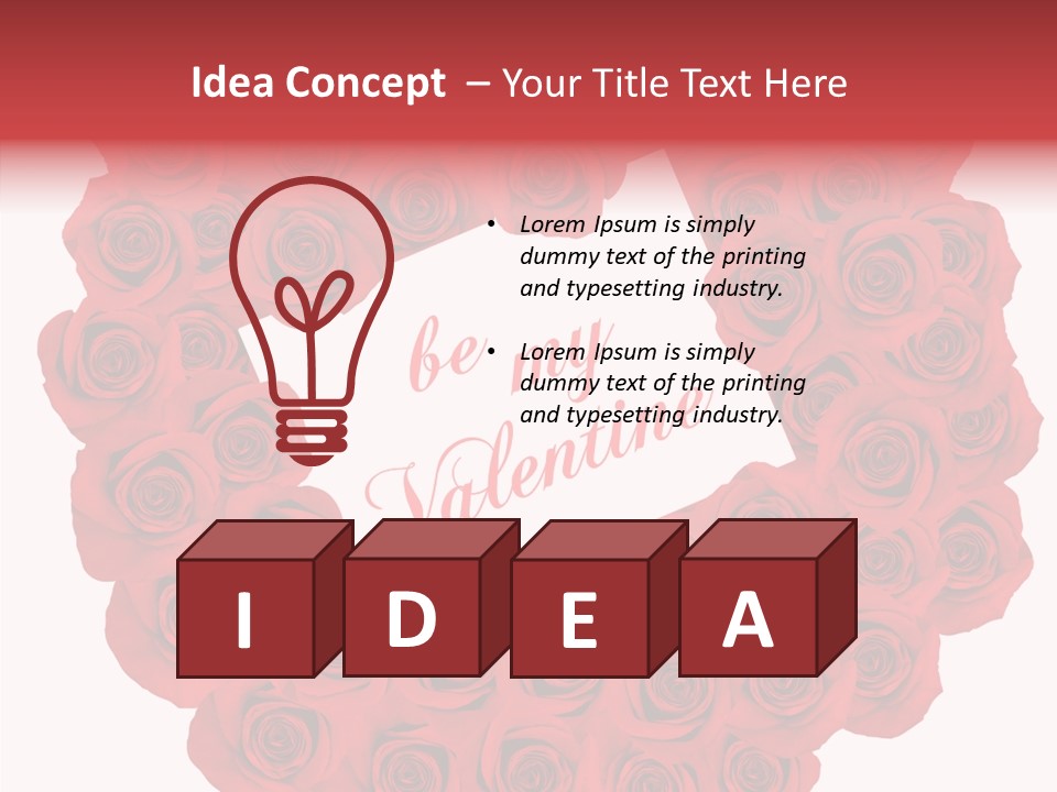 Valentine Love Red PowerPoint Template