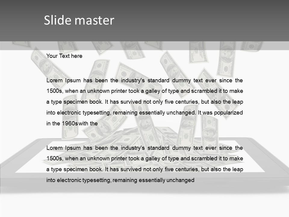 E Reader Computer Reflection PowerPoint Template