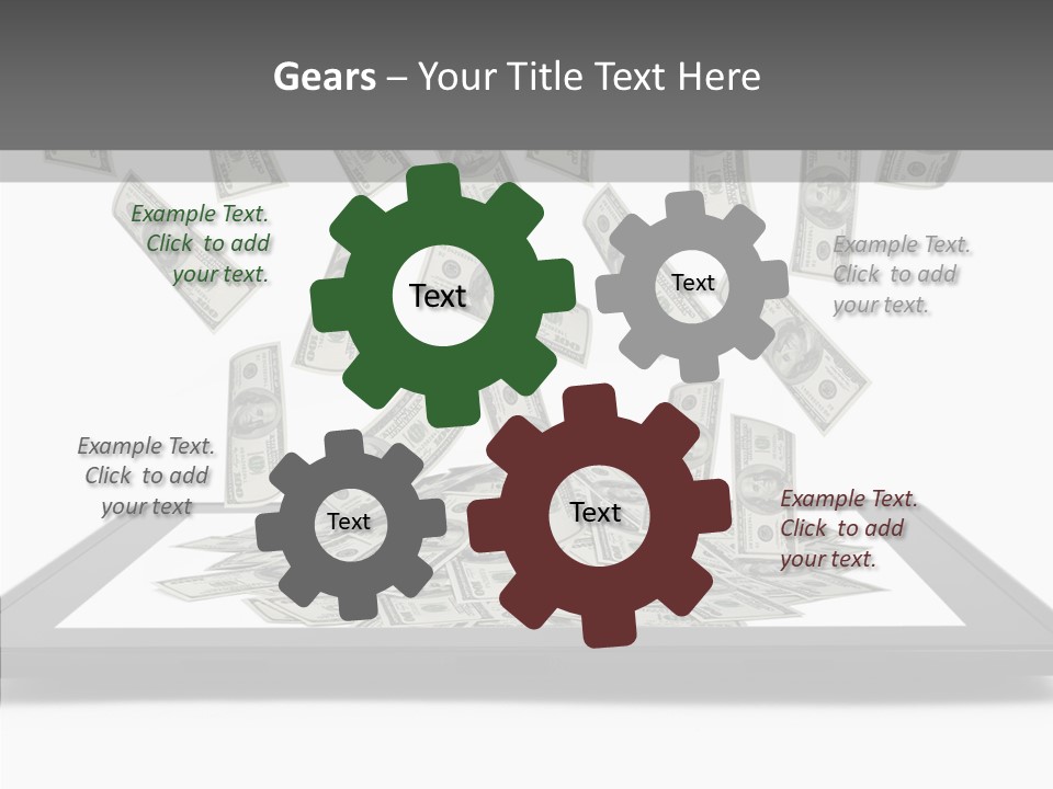 E Reader Computer Reflection PowerPoint Template