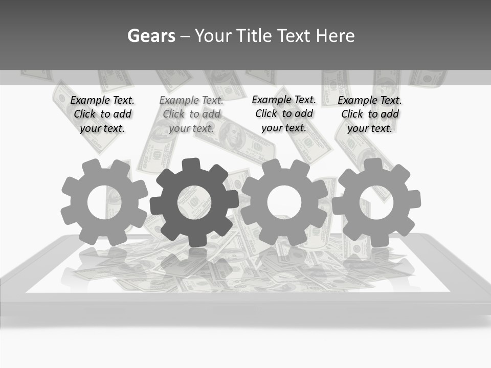 E Reader Computer Reflection PowerPoint Template