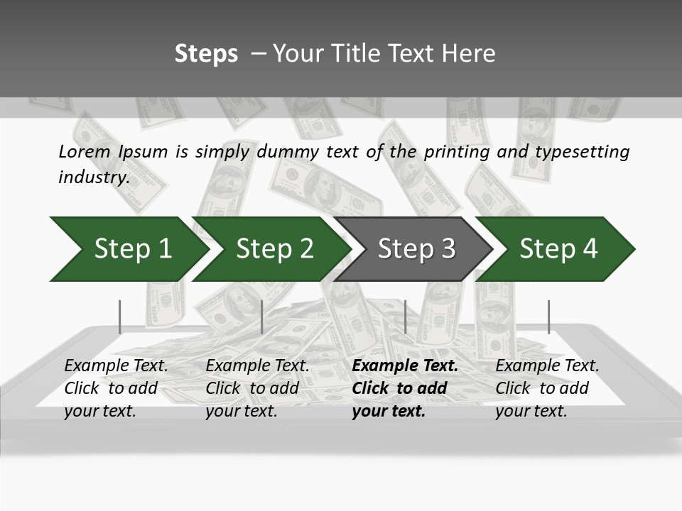 E Reader Computer Reflection PowerPoint Template