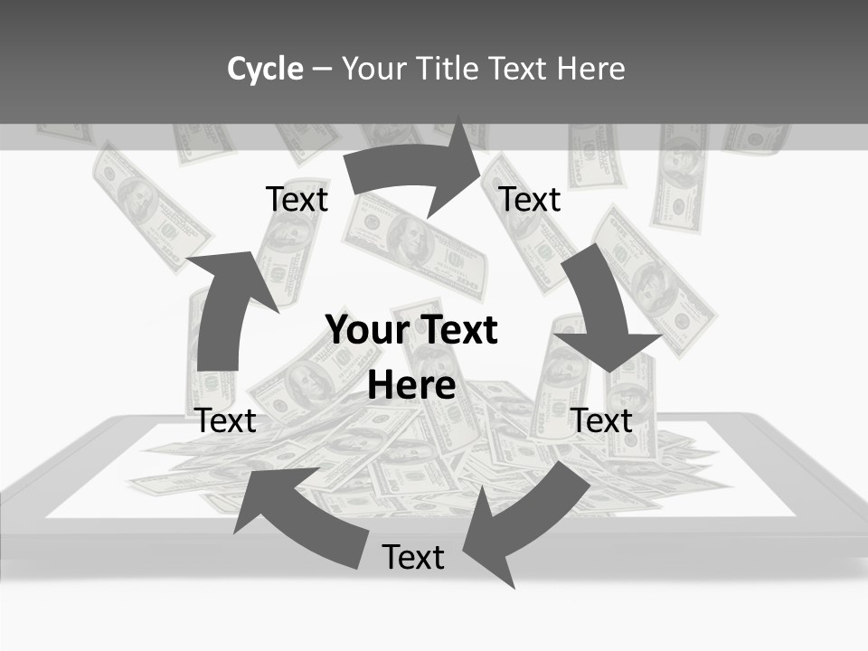 E Reader Computer Reflection PowerPoint Template