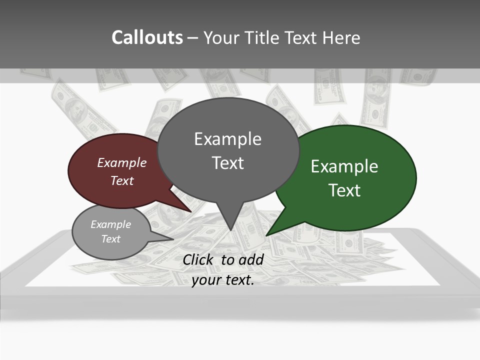 E Reader Computer Reflection PowerPoint Template