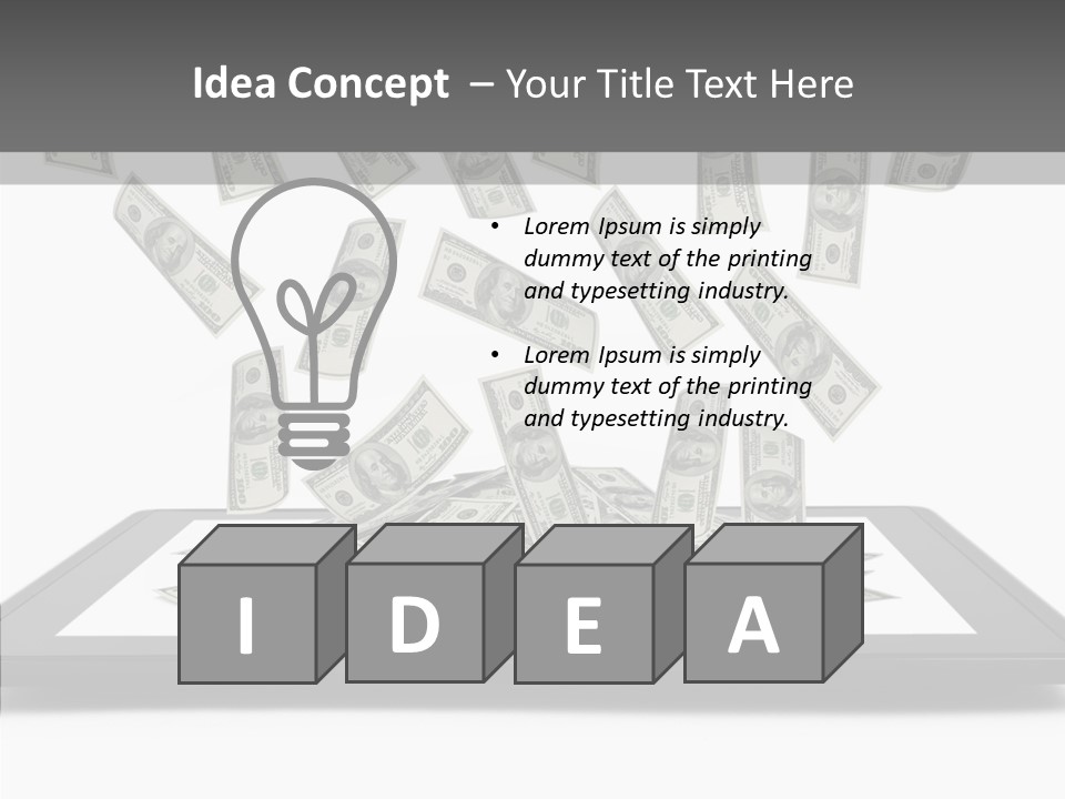 E Reader Computer Reflection PowerPoint Template