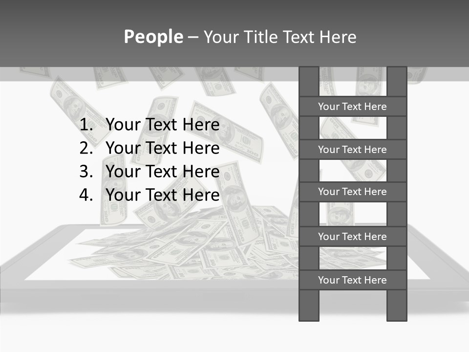 E Reader Computer Reflection PowerPoint Template