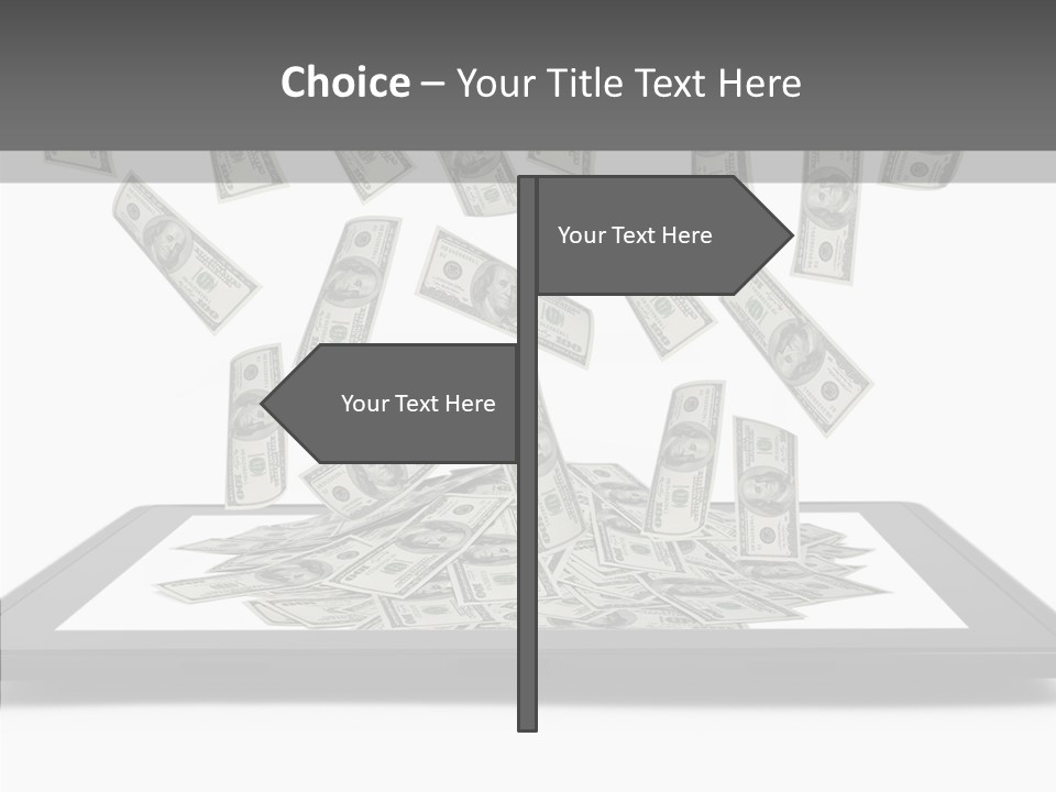 E Reader Computer Reflection PowerPoint Template