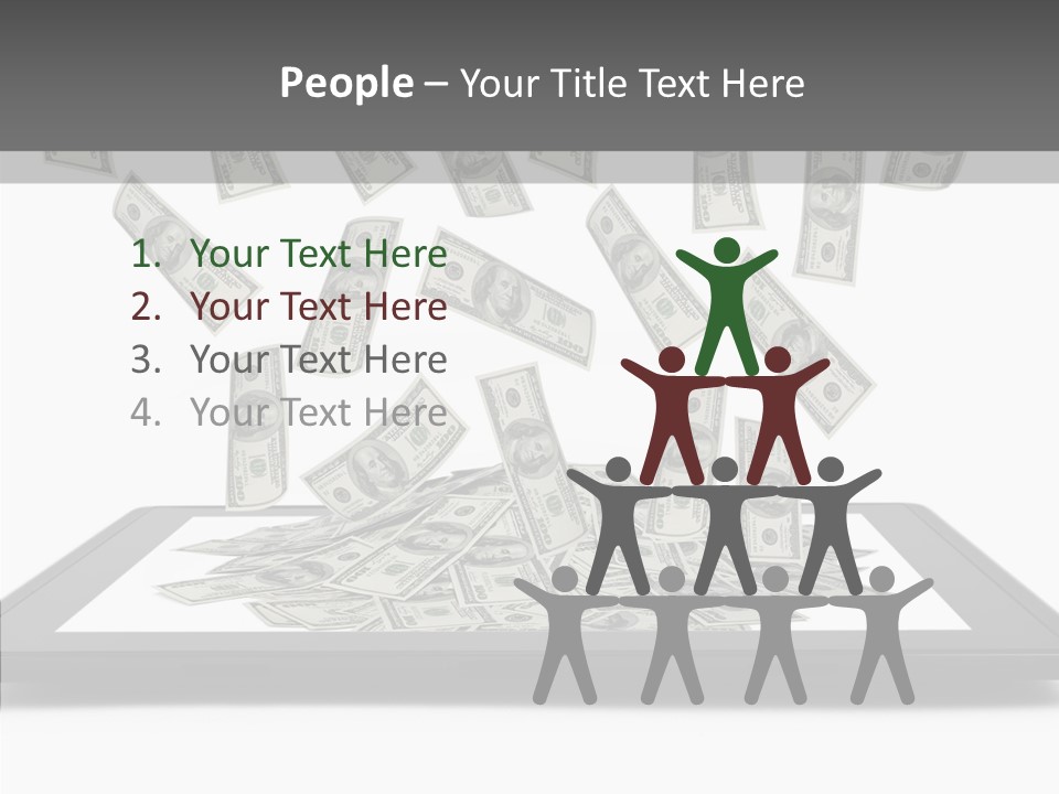 E Reader Computer Reflection PowerPoint Template