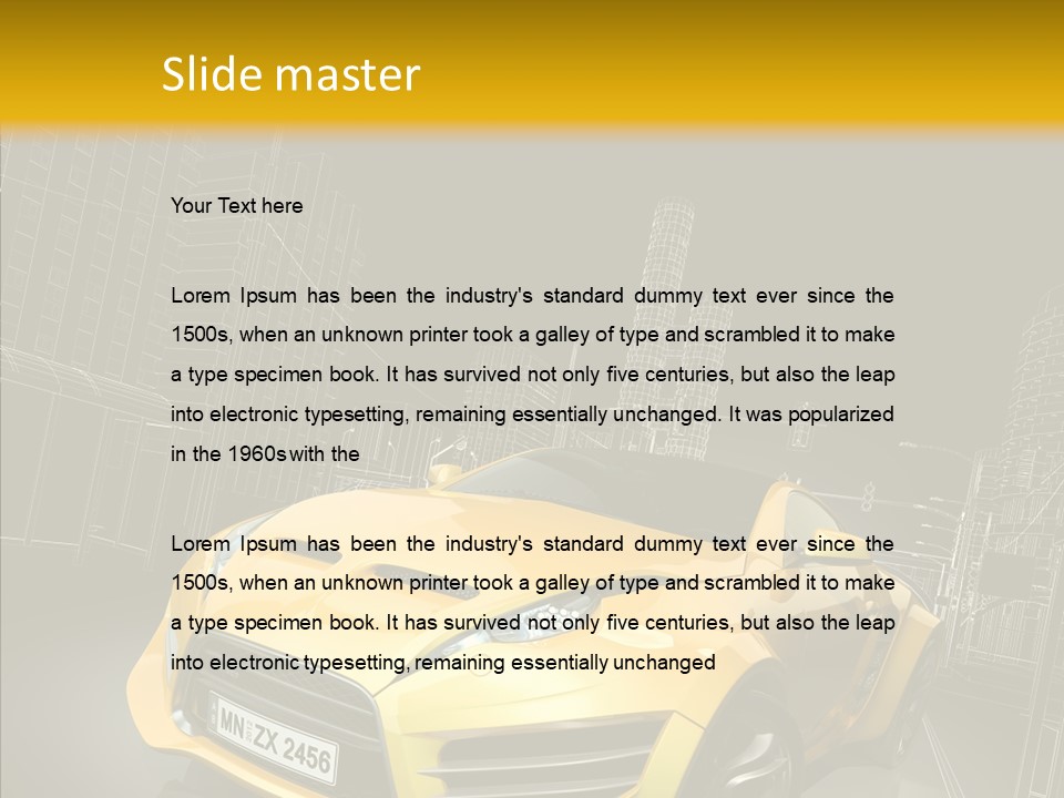 Vehicle Urban Wire PowerPoint Template