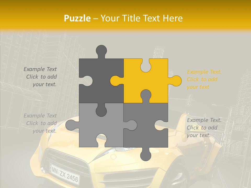 Vehicle Urban Wire PowerPoint Template