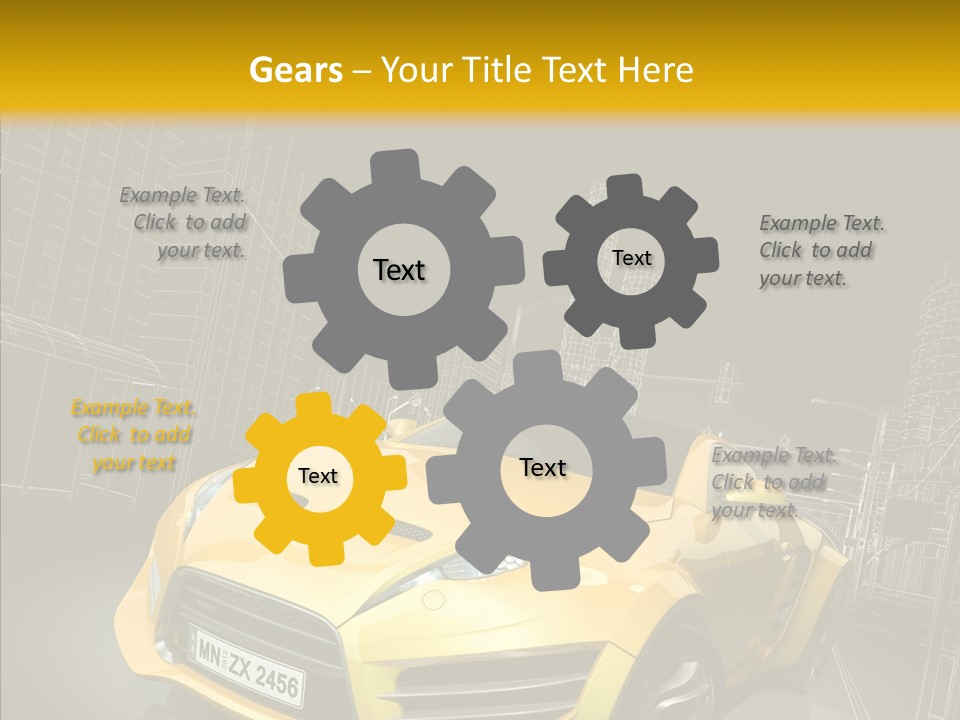 Vehicle Urban Wire PowerPoint Template