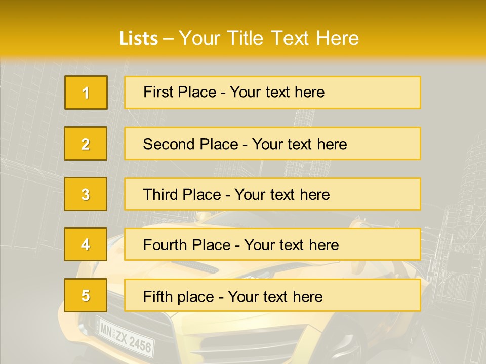 Vehicle Urban Wire PowerPoint Template