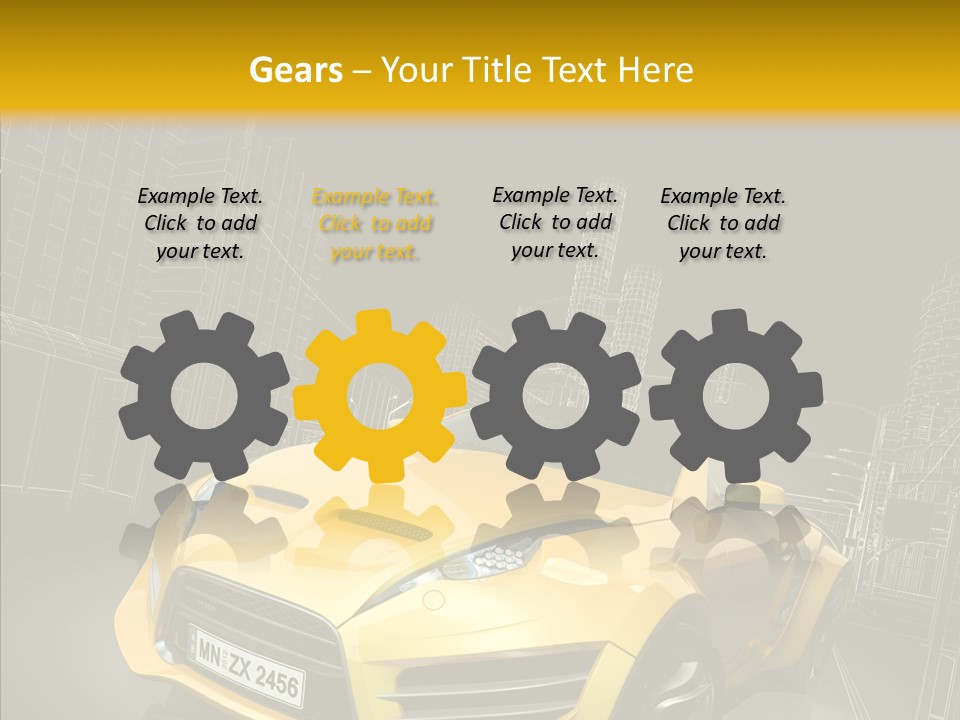 Vehicle Urban Wire PowerPoint Template