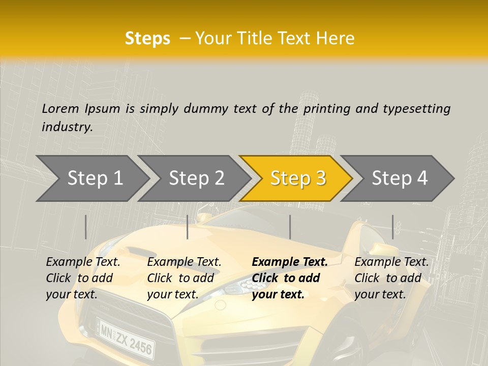 Vehicle Urban Wire PowerPoint Template
