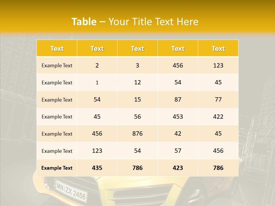 Vehicle Urban Wire PowerPoint Template