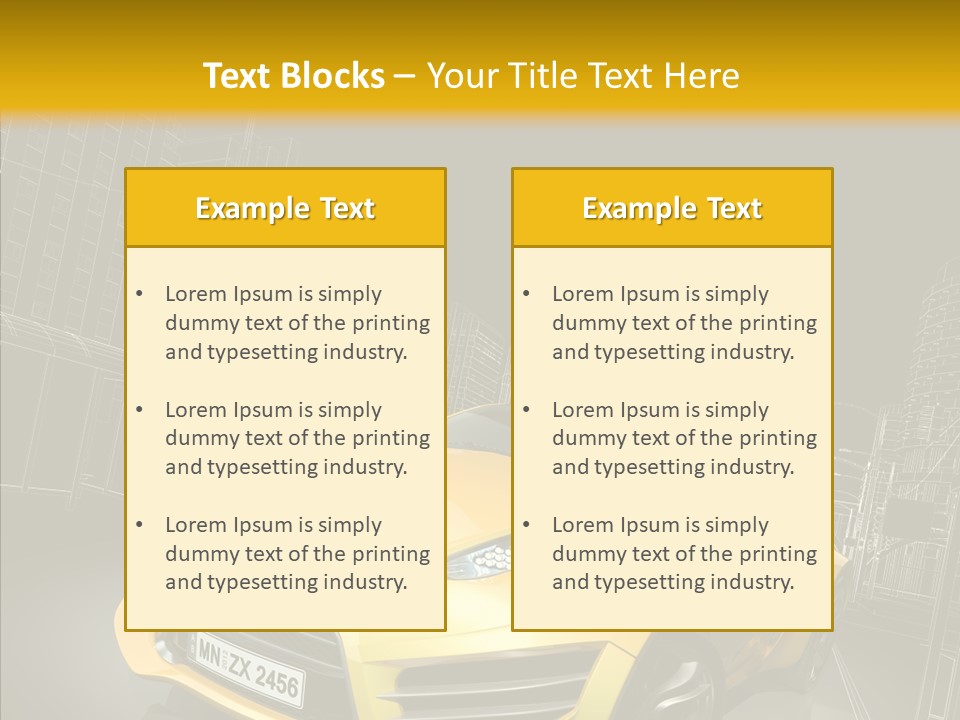 Vehicle Urban Wire PowerPoint Template