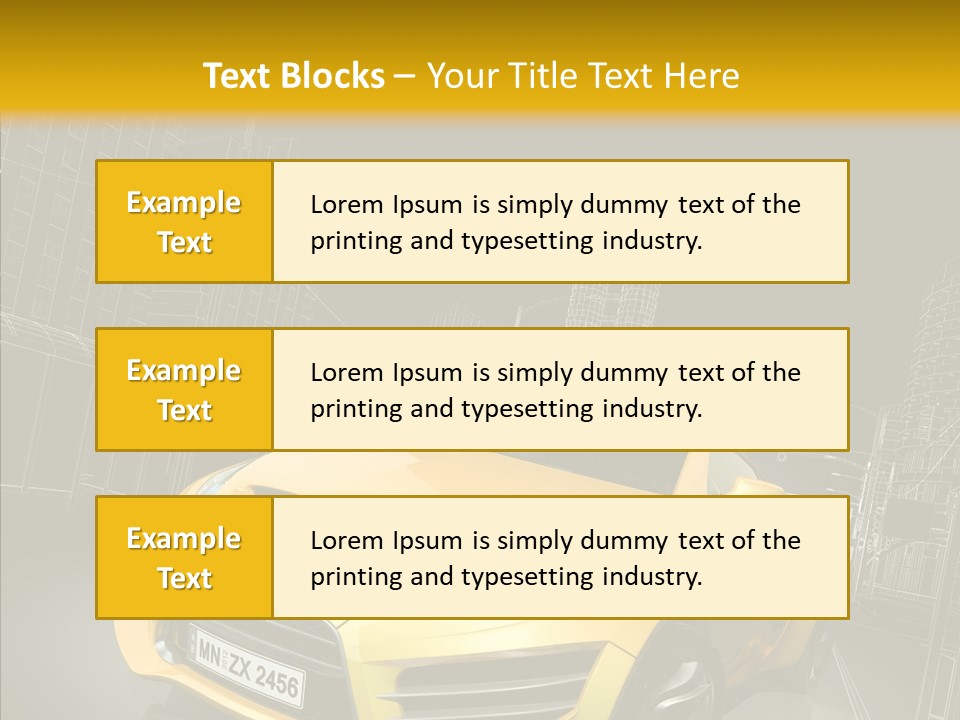 Vehicle Urban Wire PowerPoint Template
