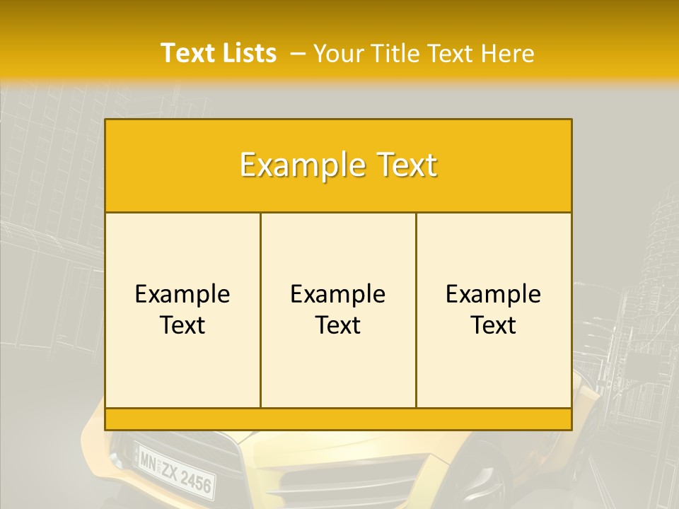 Vehicle Urban Wire PowerPoint Template