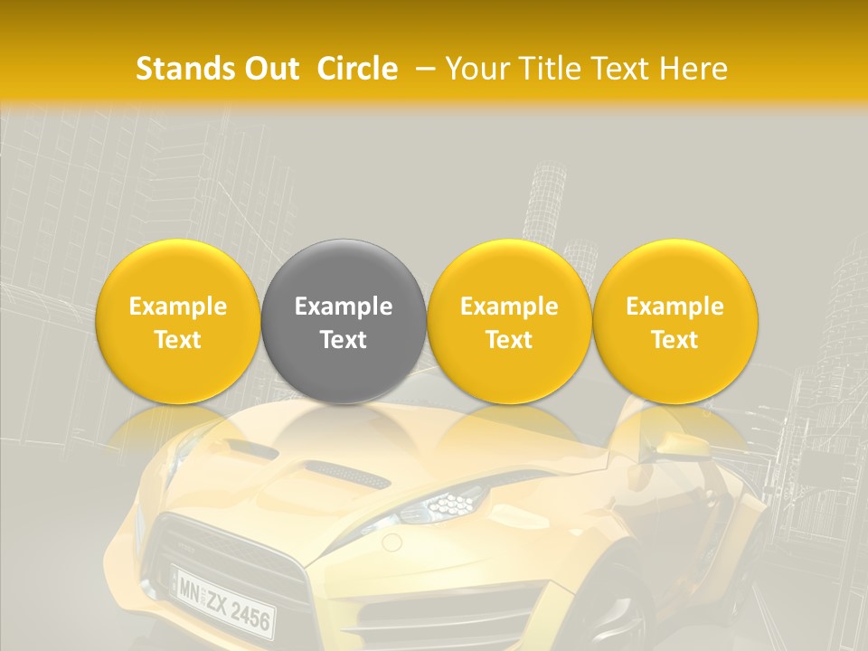 Vehicle Urban Wire PowerPoint Template