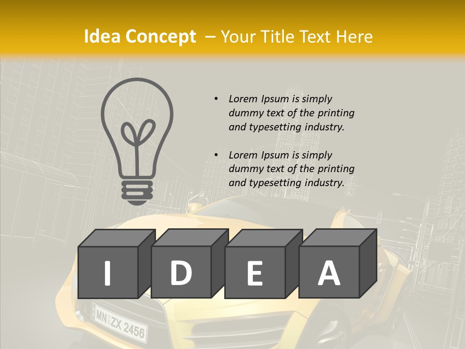 Vehicle Urban Wire PowerPoint Template