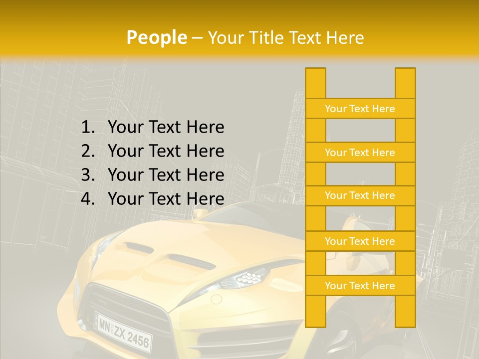 Vehicle Urban Wire PowerPoint Template