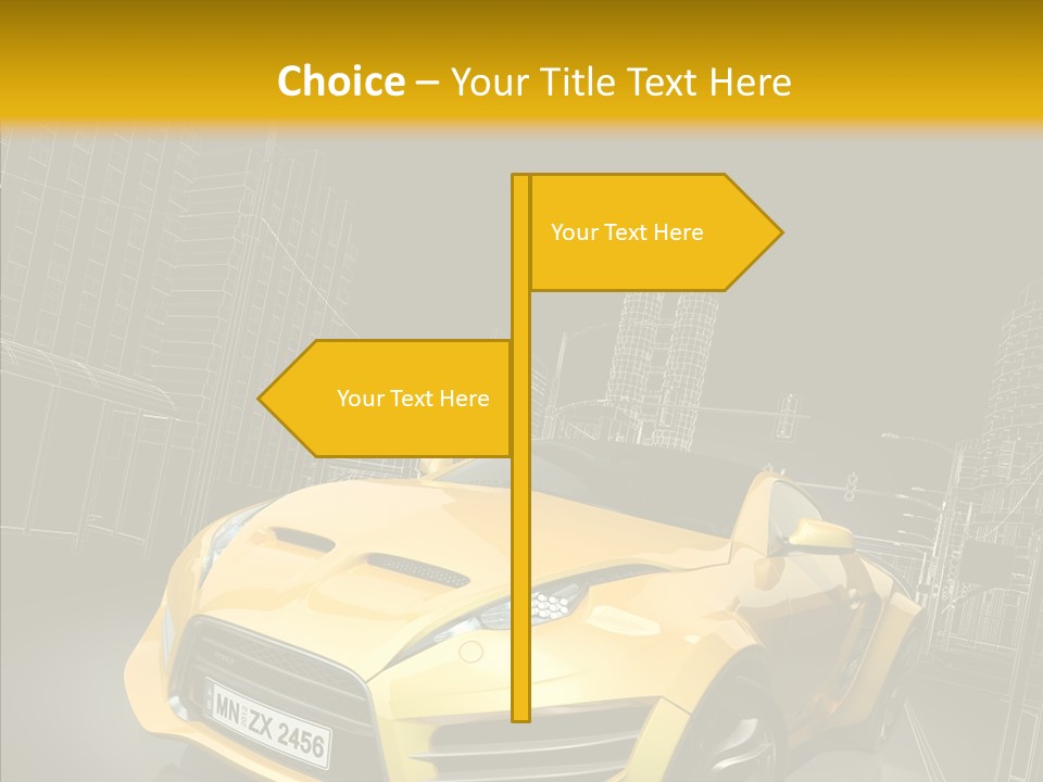 Vehicle Urban Wire PowerPoint Template