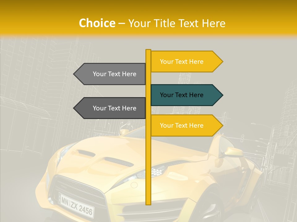 Vehicle Urban Wire PowerPoint Template