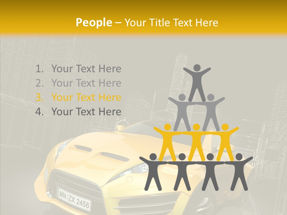 Vehicle Urban Wire PowerPoint Template