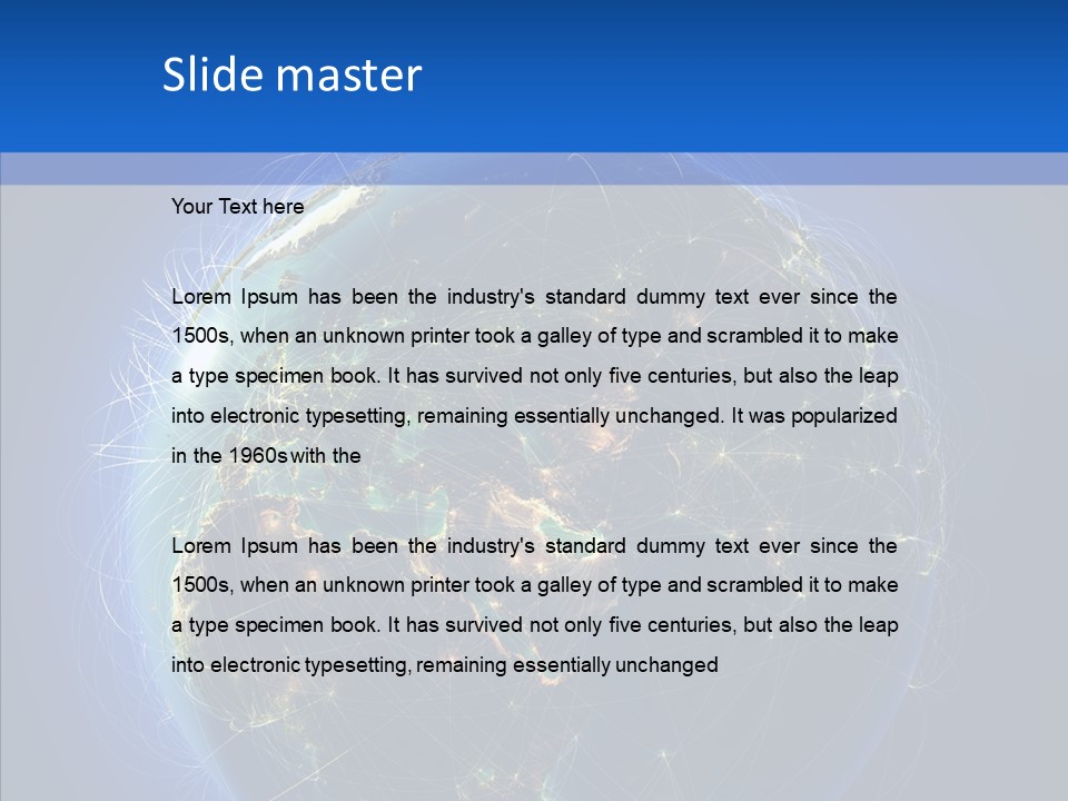 Transfer Continent Aircraft PowerPoint Template