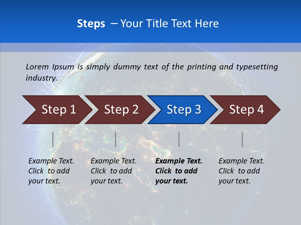 Transfer Continent Aircraft PowerPoint Template