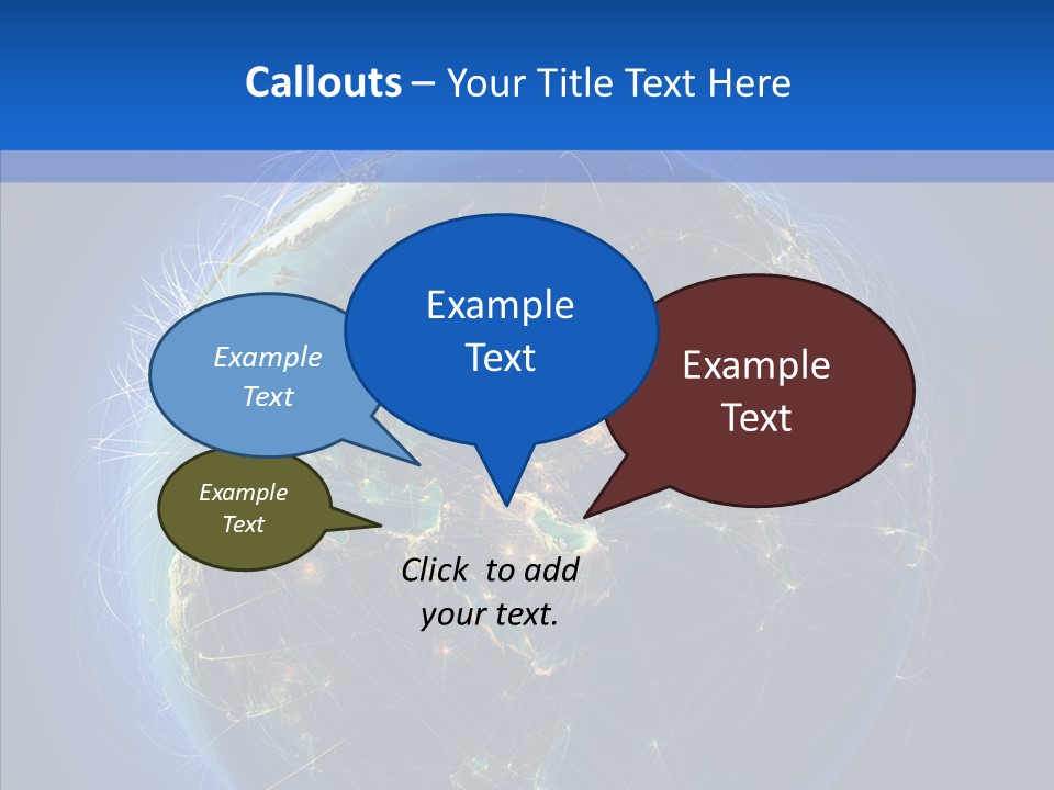 Transfer Continent Aircraft PowerPoint Template