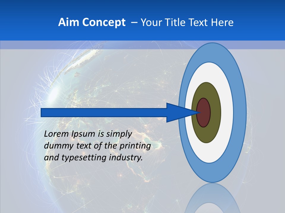 Transfer Continent Aircraft PowerPoint Template