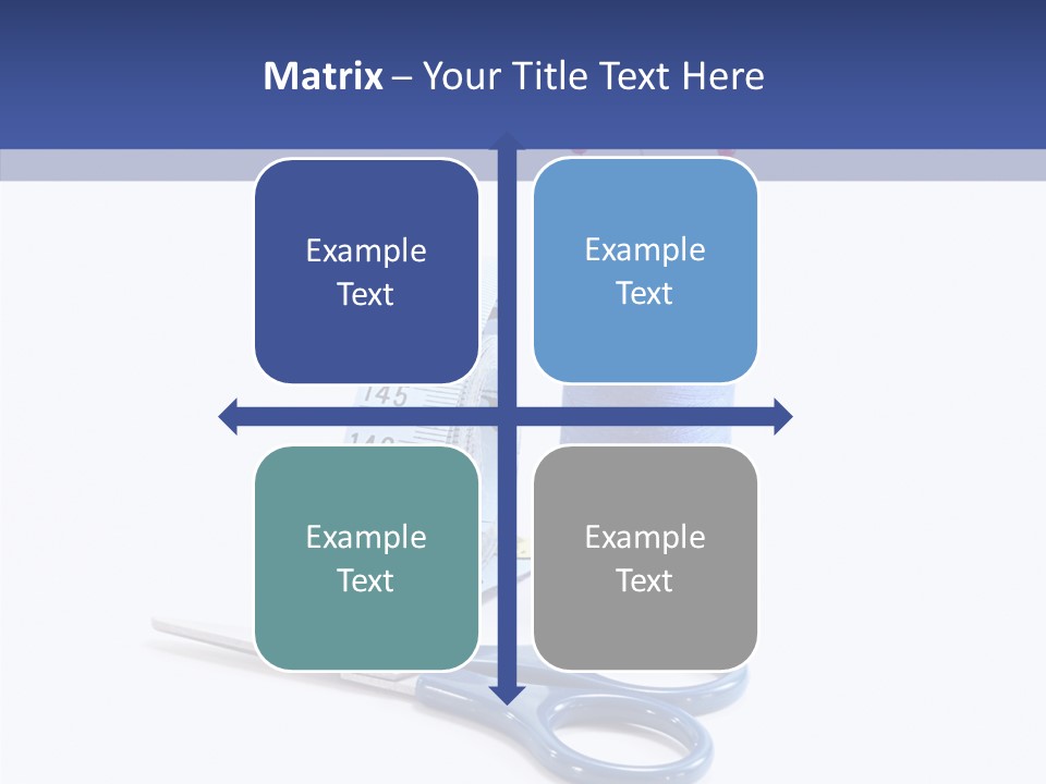Scissors Button Material PowerPoint Template