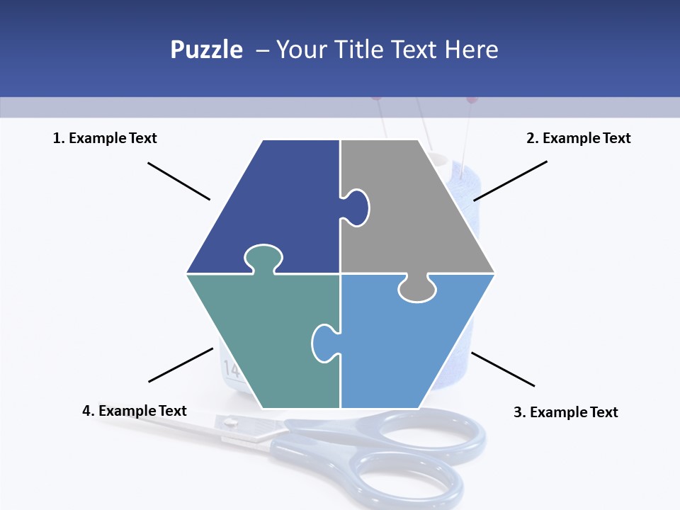 Scissors Button Material PowerPoint Template