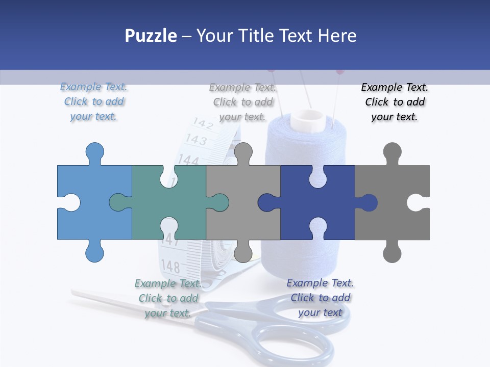 Scissors Button Material PowerPoint Template