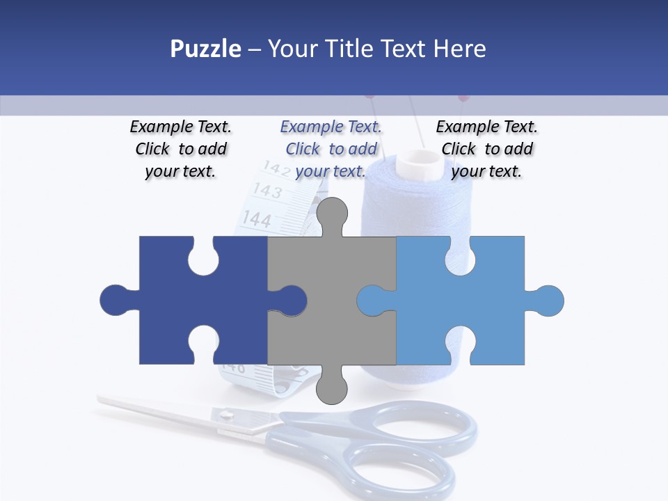 Scissors Button Material PowerPoint Template