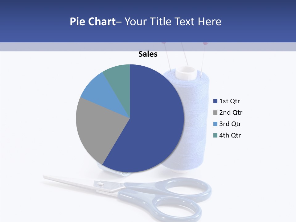 Scissors Button Material PowerPoint Template