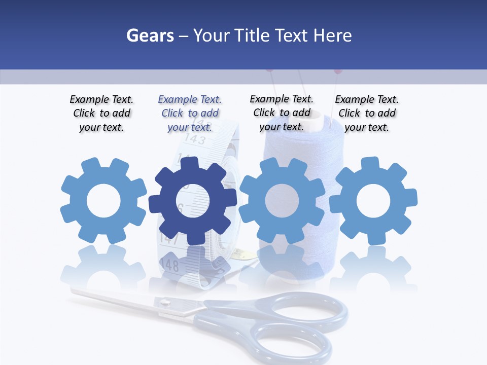 Scissors Button Material PowerPoint Template