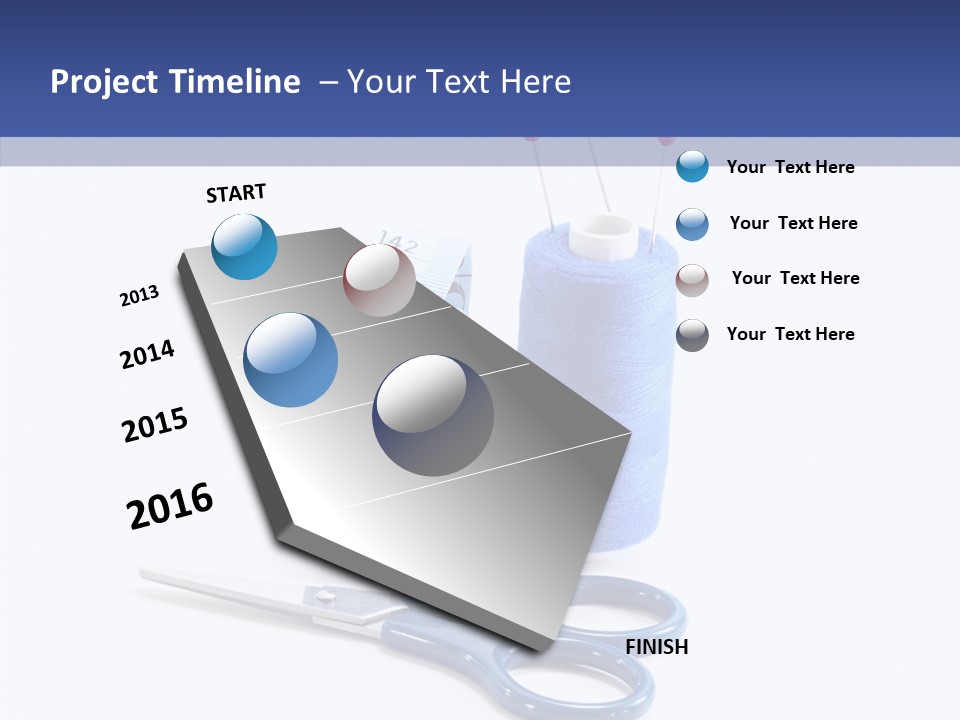Scissors Button Material PowerPoint Template