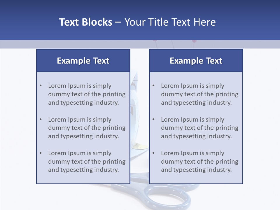 Scissors Button Material PowerPoint Template